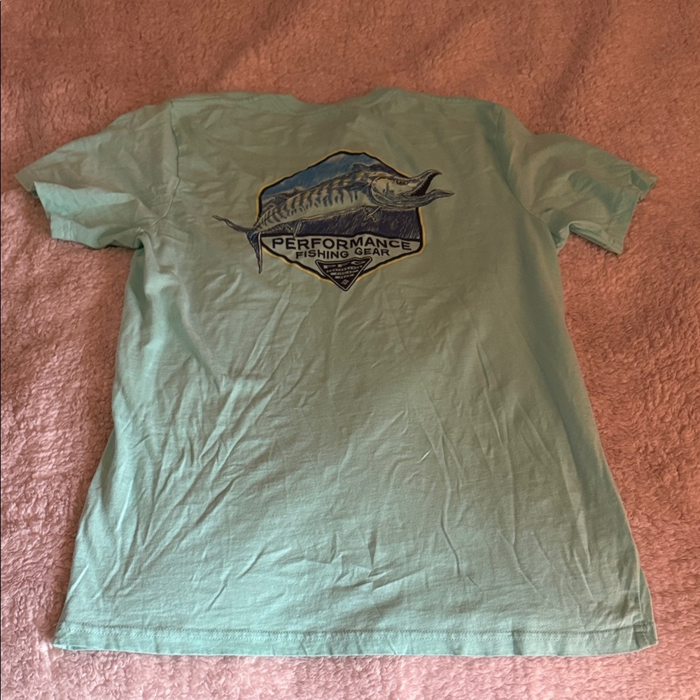 Mint Green Fishing Graphic Tee